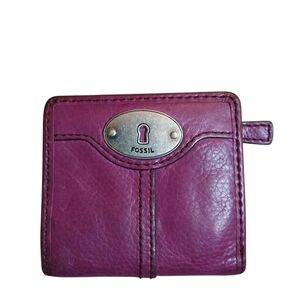 Purple Leather Wallet - Fossil